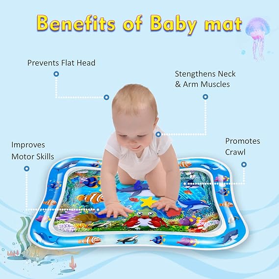 Baby water play mat with floating marine