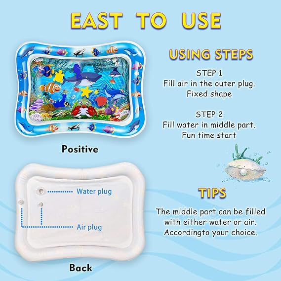 Baby Tummy Time Water Mat Leakproof for Sensory Play - Image 7