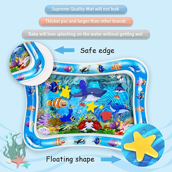 Baby Tummy Time Water Mat Leakproof for Sensory Play - Image 8