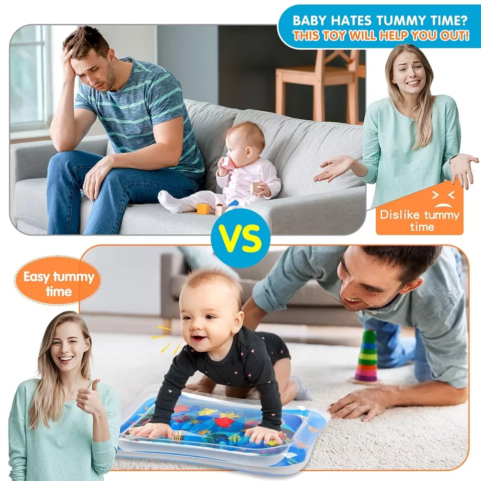 Baby Tummy Time Water Mat Leakproof for Sensory Play - Image 3