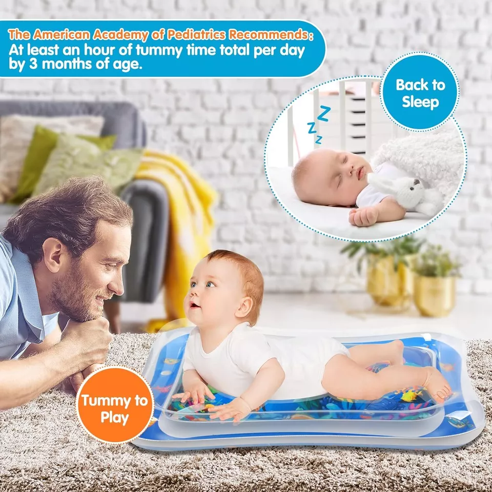 Baby Tummy Time Water Mat Leakproof for Sensory Play - Image 5