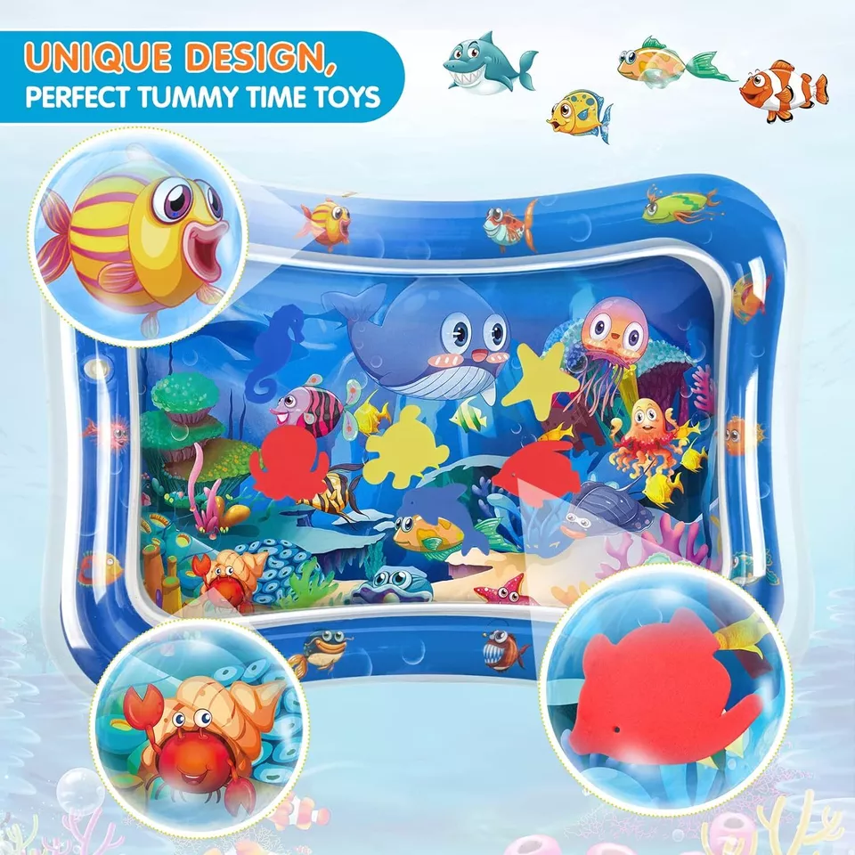 Baby Tummy Time Water Mat Leakproof for Sensory Play - Image 4