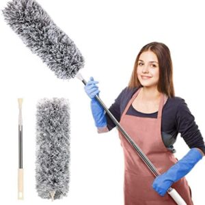 Long Handle Microfiber Duster Flexible for High Reach Cleaning