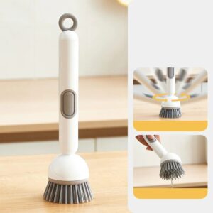 kitchen cleaning brush with soap dispenser for dishes