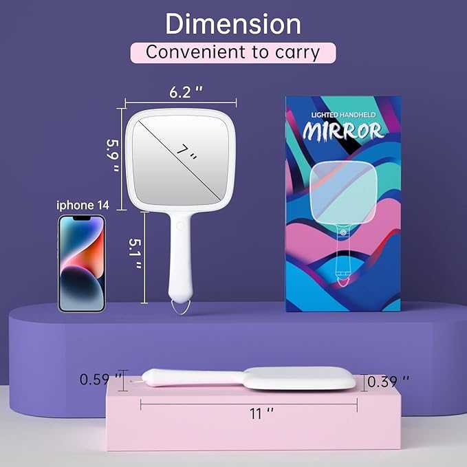 LED Handheld Makeup Mirror - Image 4