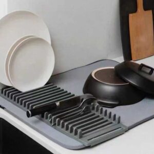Dish Drying Mat with Rack