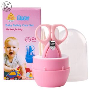 Baby nail care kit with clippers and tools in cute rabbit storage box