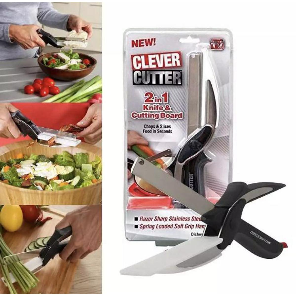 Clever Cutter 2 in 1 Knife Scissor for Easy Food Prep🔪 - Image 3