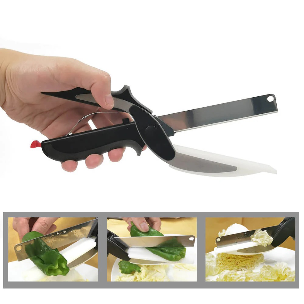 Clever Cutter 2 in 1 Knife Scissor for Easy Food Prep🔪 - Image 4